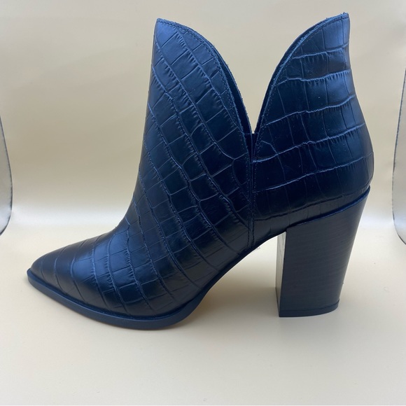 New! Aldo Amodia  Croc Ankle Booties- Block Heel Black- Size 8.5 - Picture 9 of 15